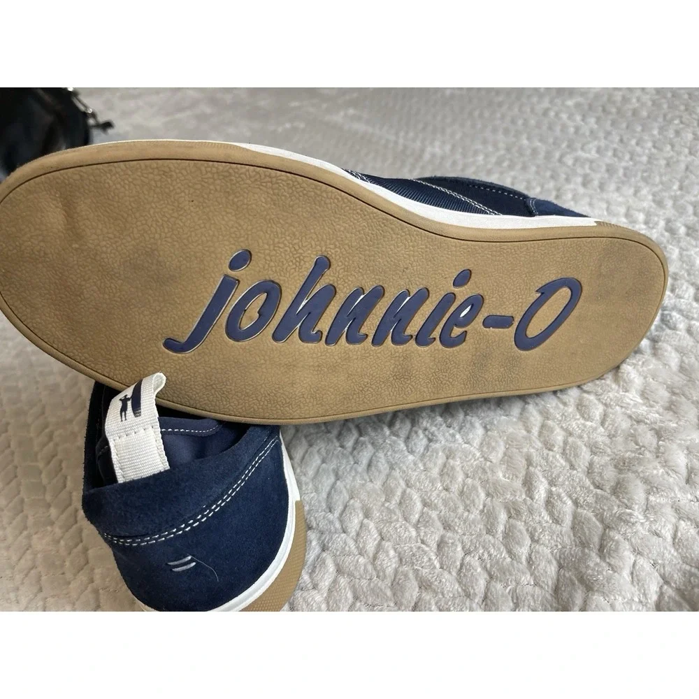 Johnnie-O Mens Navy Blue Surfside Tennis Shoes‎ Size 10 M